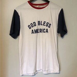 Red, White, and Blue Patriotic God Bless America T-Shirt by Little n Brave